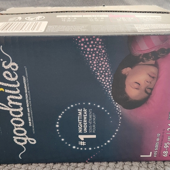 GOODNITES -Nighttime Underwear- Size: Large (10-12) [68-95lbs]-NEW UNOPENED BOX - Picture 2 of 4